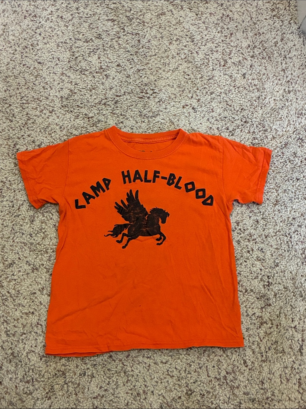 Camp Half-Blood Orange Graphic Kids T-Shirt